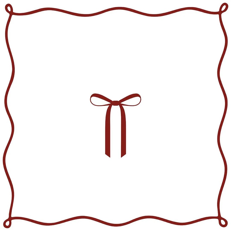 Poduszka świąteczna na krzesło - elegancka kokardka