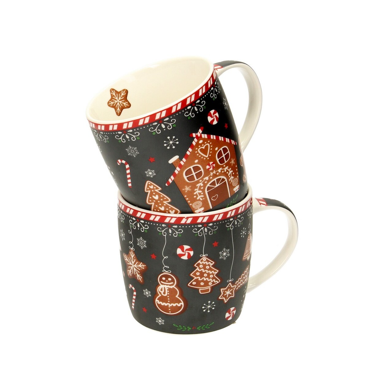 Zestaw kubków Gingerbread Cookies boże narodzenie, święta, świąteczne, , 9 x 9 x 9 cm