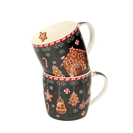 Zestaw kubków Gingerbread Cookies boże narodzenie, święta, świąteczne, , 9 x 9 x 9 cm