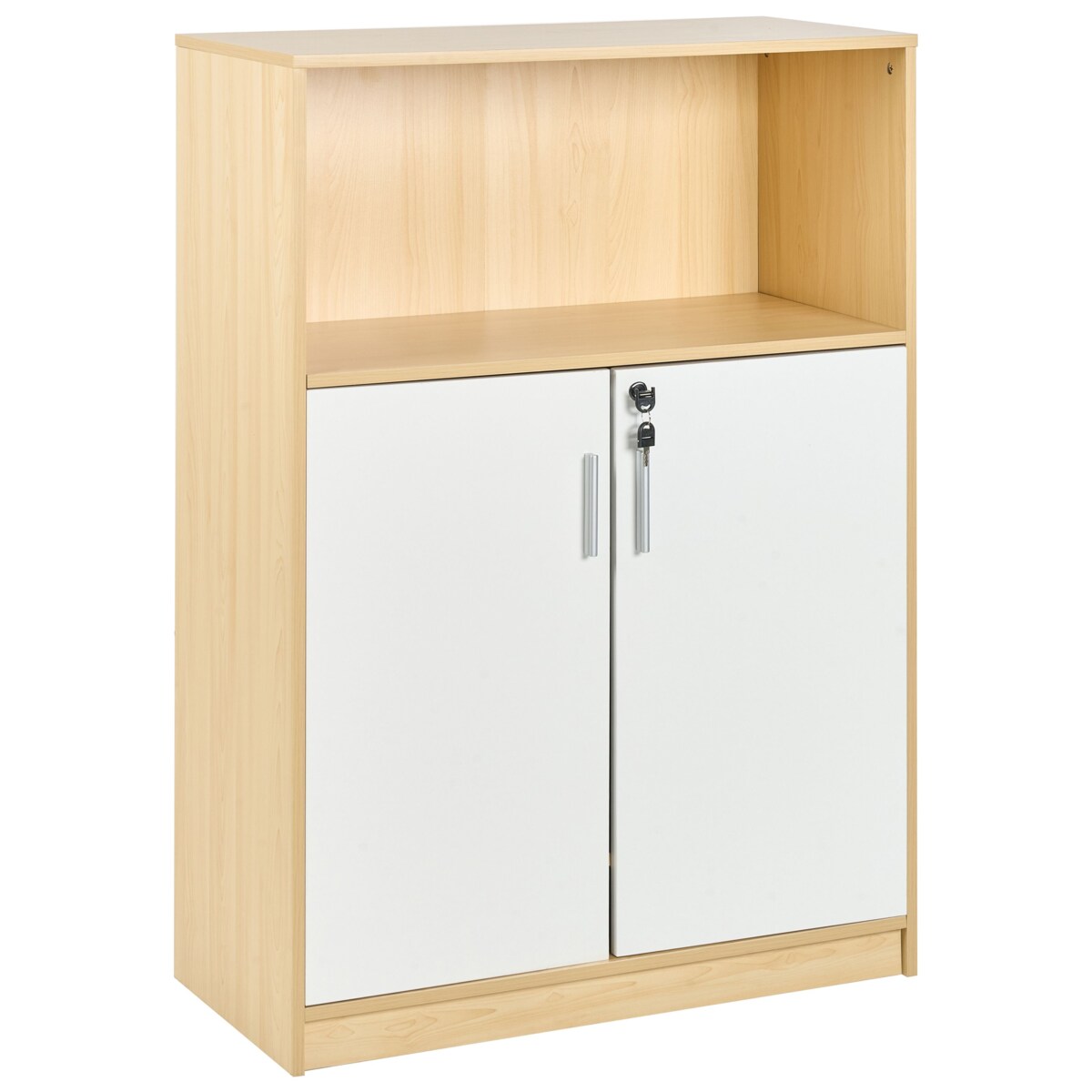 Szafka biurowa ZEHNA Jasny brąz/ biały