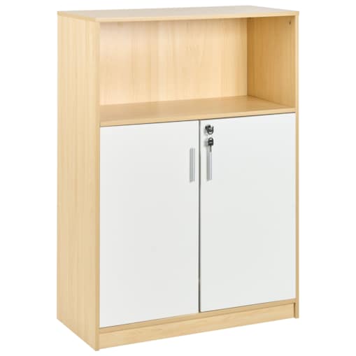 Szafka biurowa ZEHNA Jasny brąz/ biały