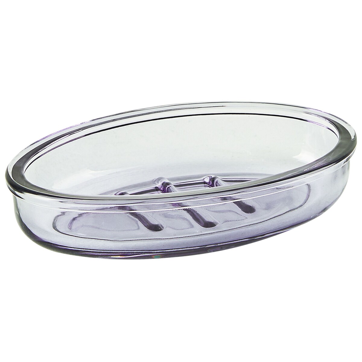 4-częściowy zestaw akcesoriów łazienkowych szklany fioletowy TELMA