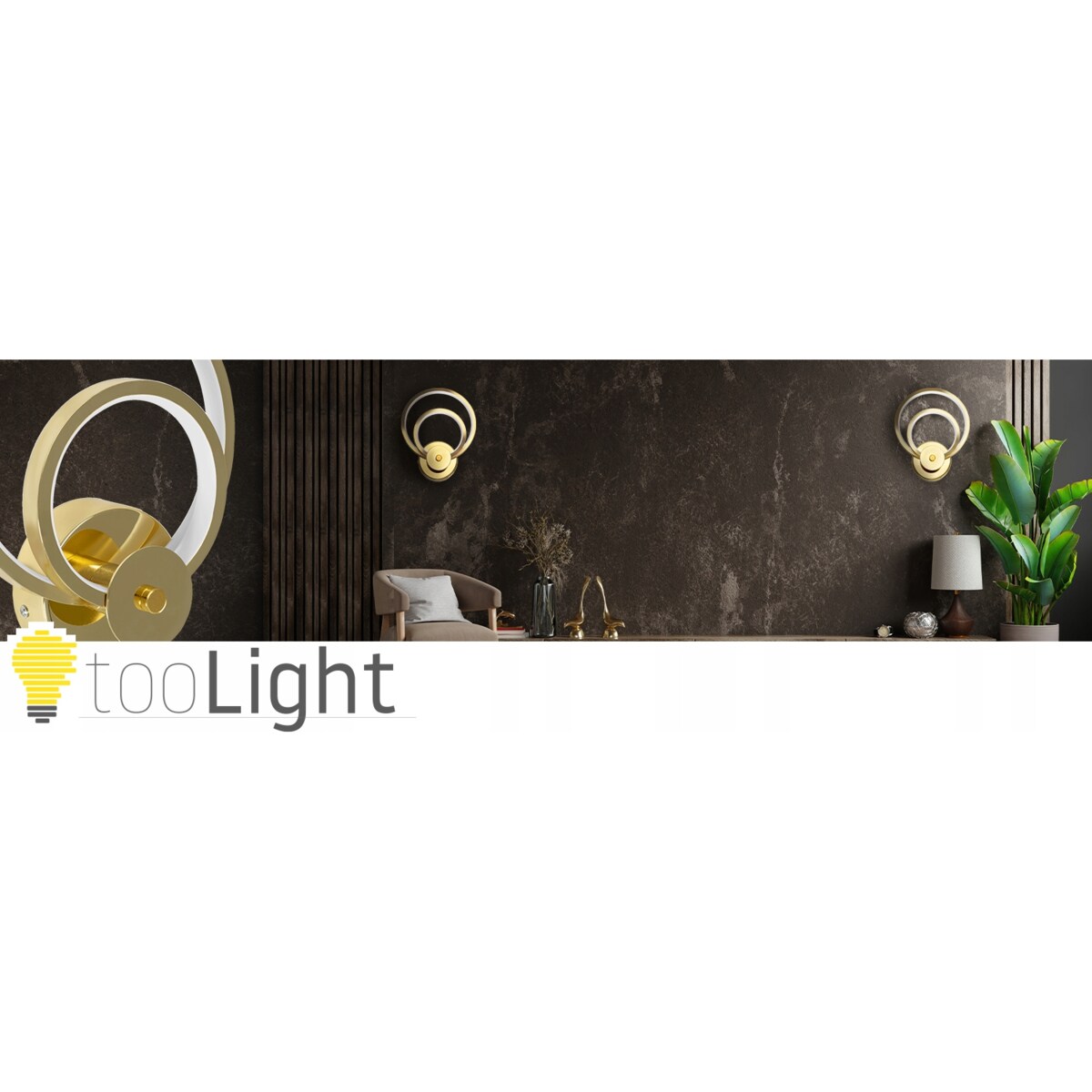 Lampa Ścienna Kinkiet Nowoczesny Gold Led Złoty