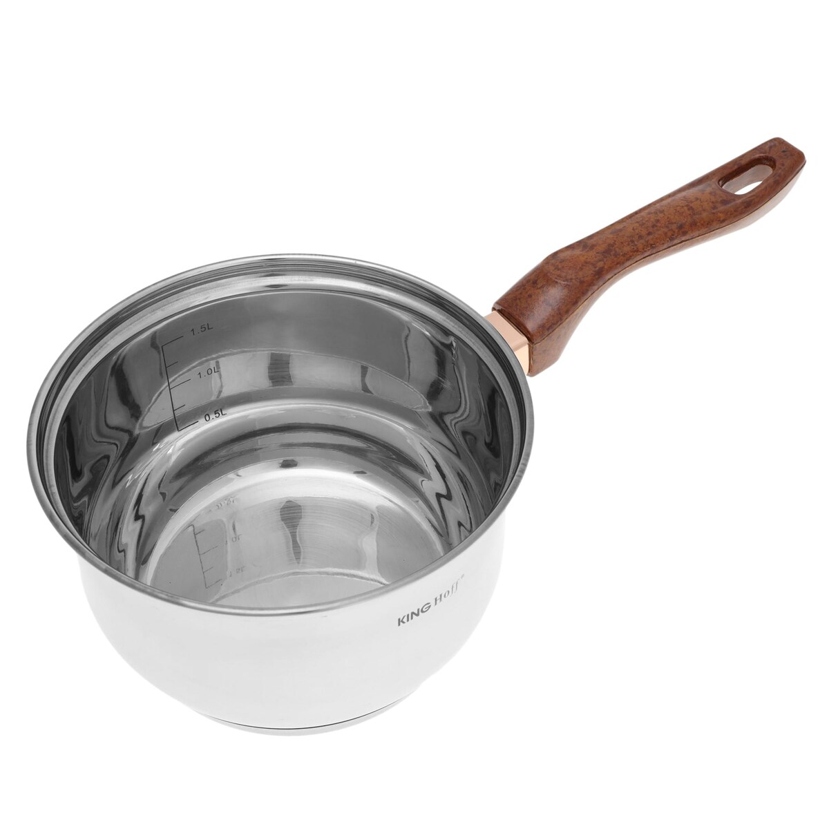 Zestaw garnków stalowych 12 ele. garnki indukcja komplet Jumbo Rosegold KINGHOFF