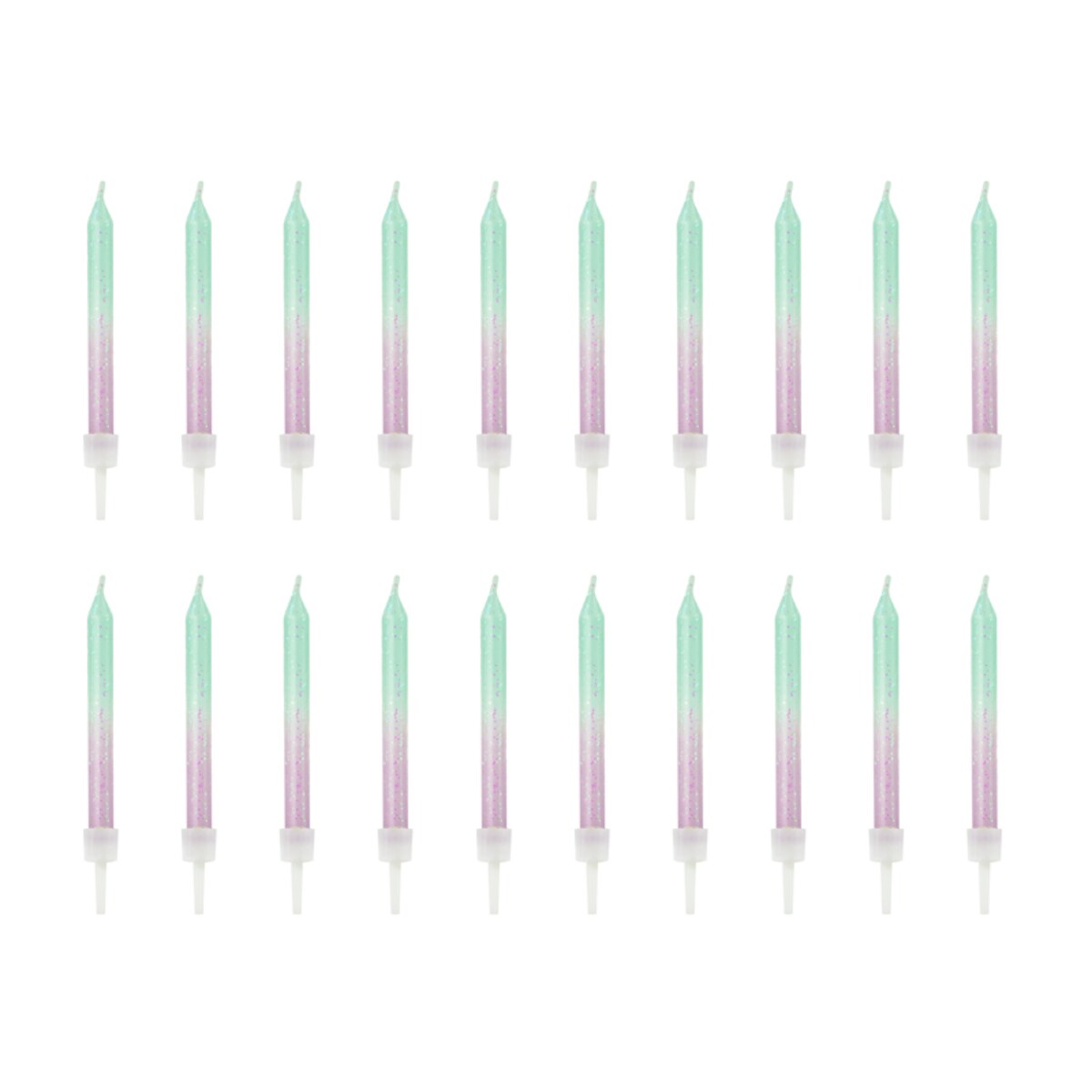 Świeczki urodzinowe ombre, 6cm (1 op. / 20 szt.)