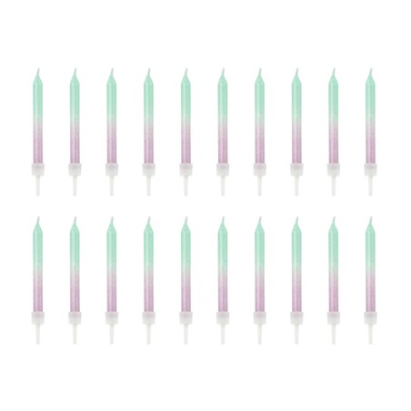 Świeczki urodzinowe ombre, 6cm (1 op. / 20 szt.)