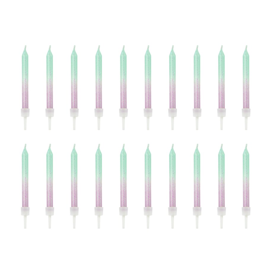 Świeczki urodzinowe ombre, 6cm (1 op. / 20 szt.)