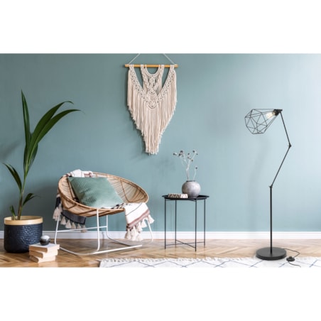 Lampa Stojąca Podłogowa Black Loft Czarna Reno