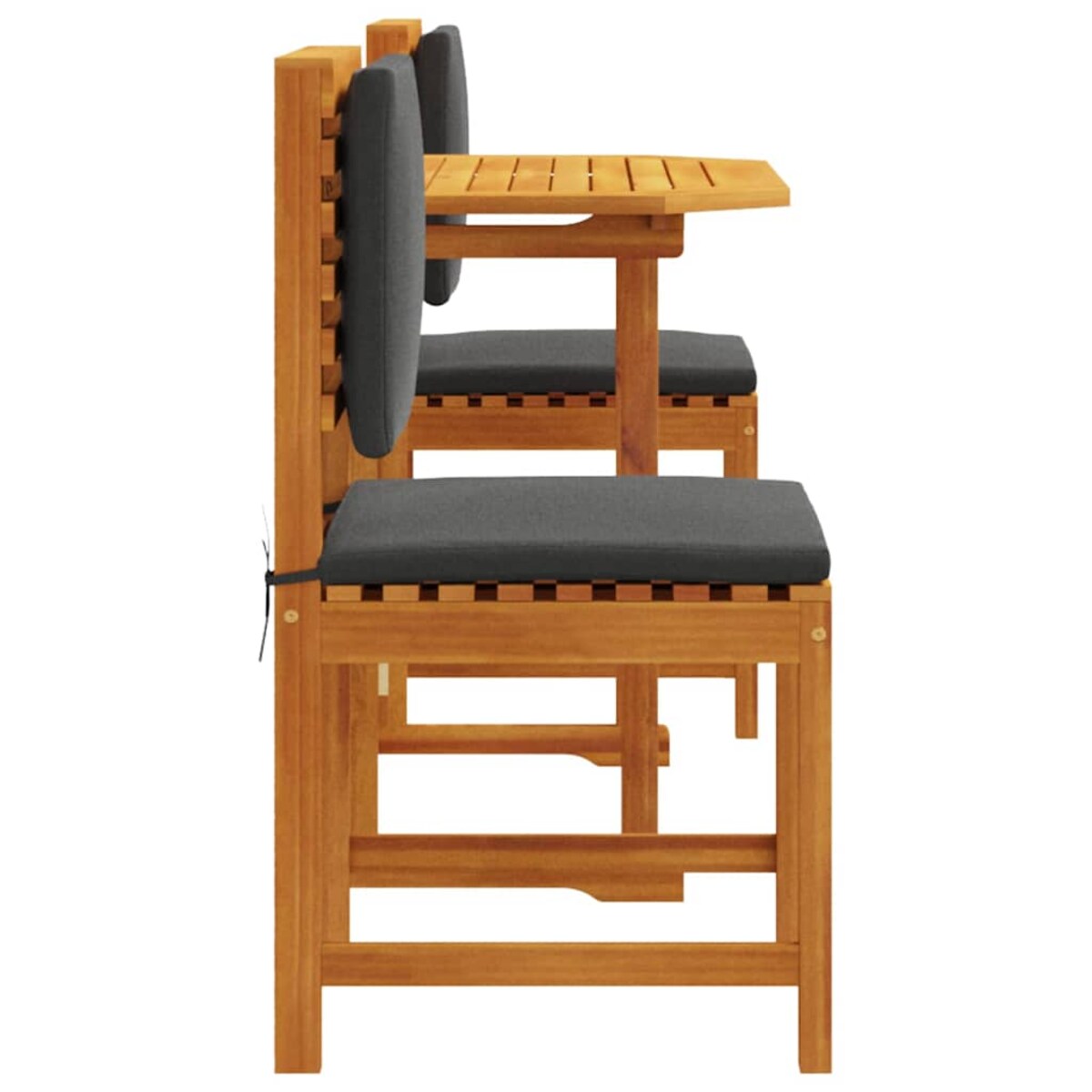 vidaXL Zestaw Bistro Ogrodowego 3 pcs Brązowy lite drewno akacjowe