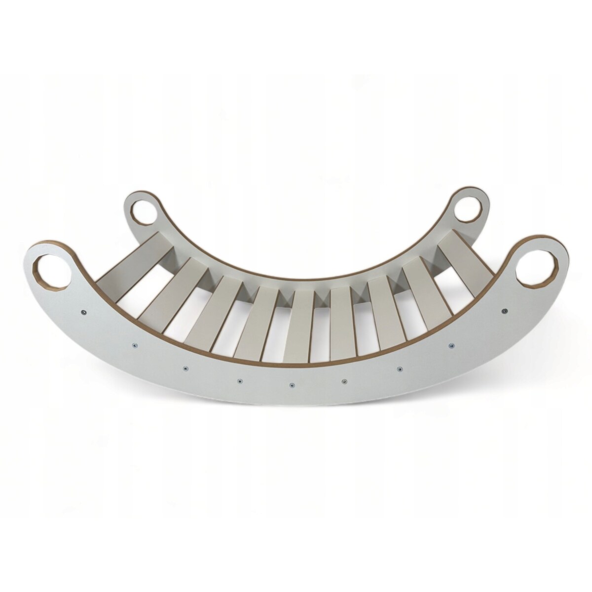 Bujak Mały DREWNIANY + Zjeżdżalnia + Ścianka + Poduszka welurowa Beżowa CE