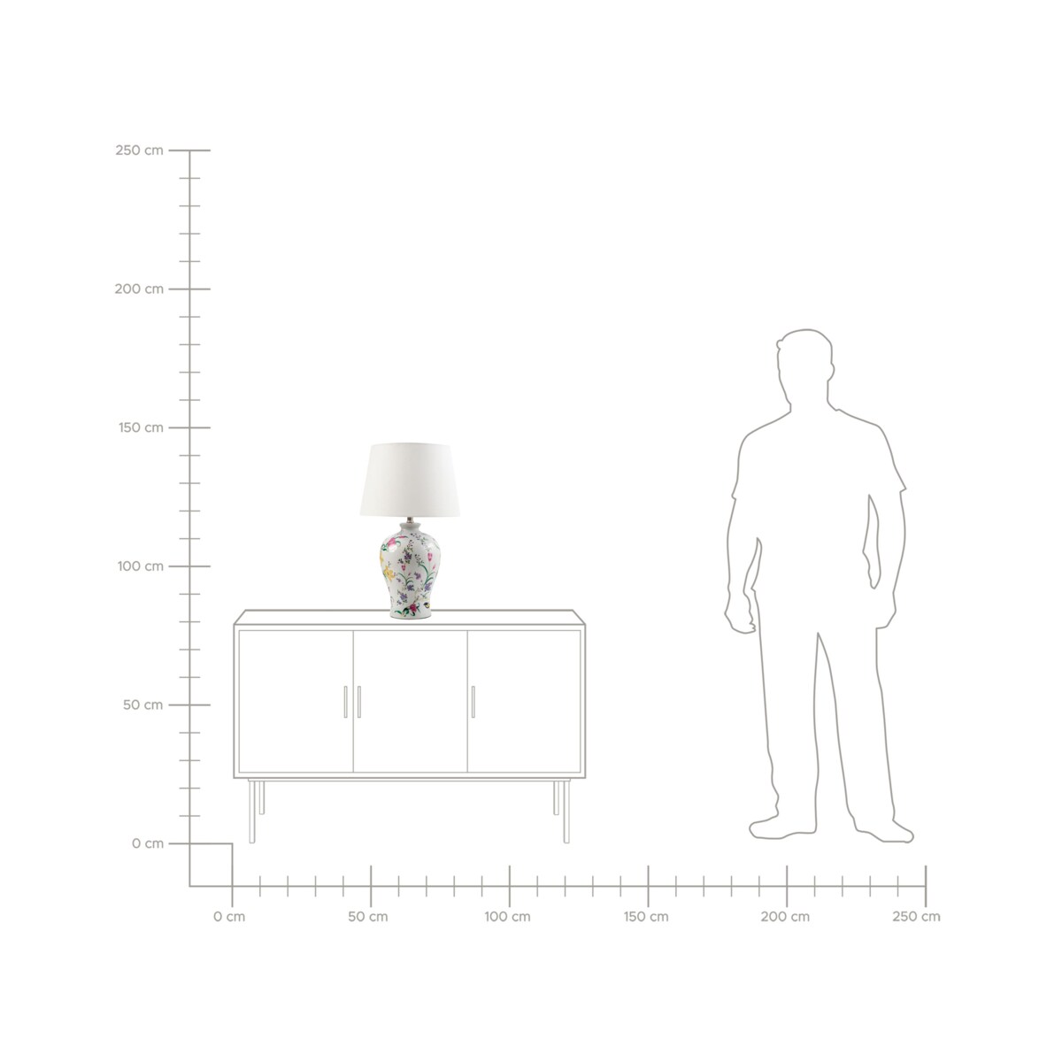 Lampa stołowa FEBROS Porcelana Biały