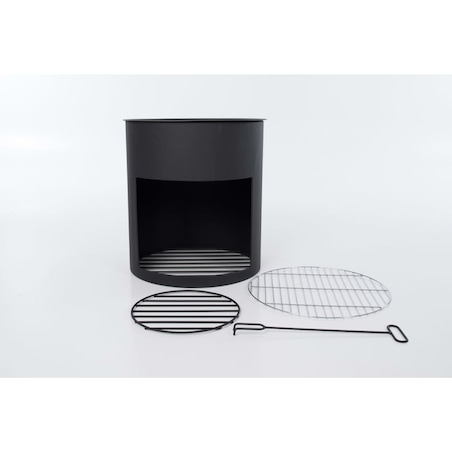 RedFire Palenisko w formie beczki Milshire, czarne, stal