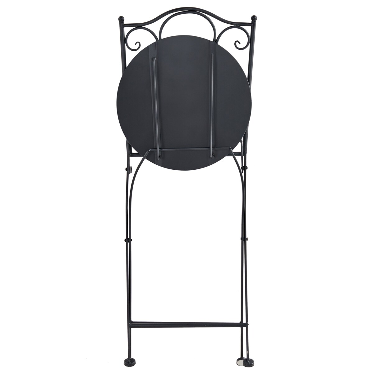 Zestaw 2 krzeseł ogrodowych AGGIUS Składane Metal Czarny