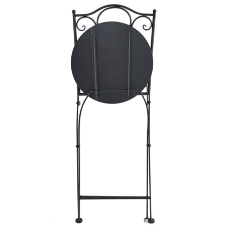 Zestaw 2 krzeseł ogrodowych AGGIUS Składane Metal Czarny