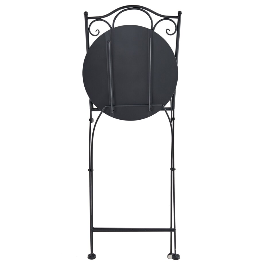 Zestaw 2 krzeseł ogrodowych AGGIUS Składane Metal Czarny