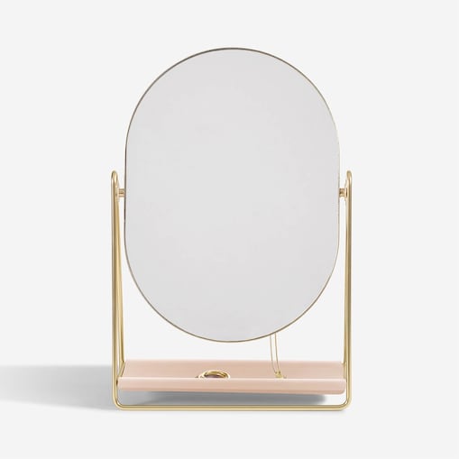 Lusterko Stackers różowo-złote z organizerem na biżuterię