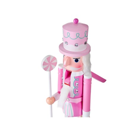 Figurka dekoracyjna DALALVEN Dziadek do orzechów 50 cm Różowy