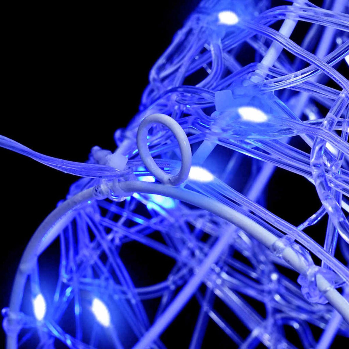 vidaXL Głowa Renifera Niebieski 60 cm Akryl