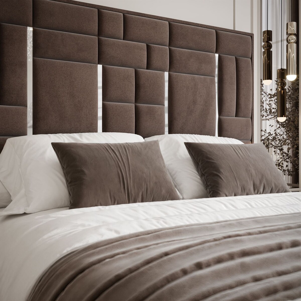 Łóżko tapicerowane BRIGITTE SILVER, pojemnik na pościel, s34, 180x200, Element 25