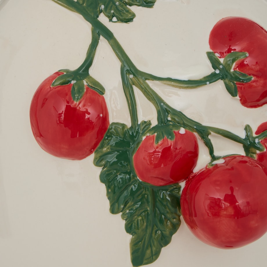 Wazon ceramiczny z gałązkami pomidorów 25,5x20,6x19,8 cm POMODORI
