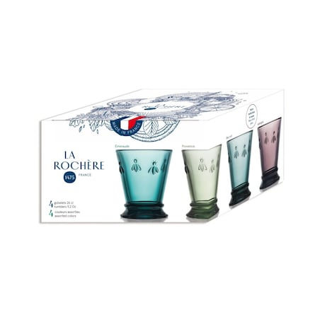 Komplet 4 szklanek 250 ml Abeille