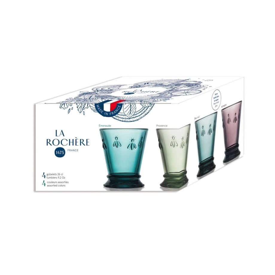Komplet 4 szklanek 250 ml Abeille
