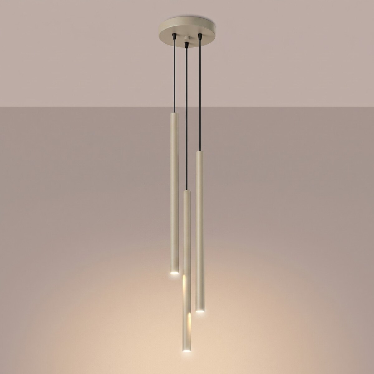 Lampa wisząca PASTELO 3P taupe