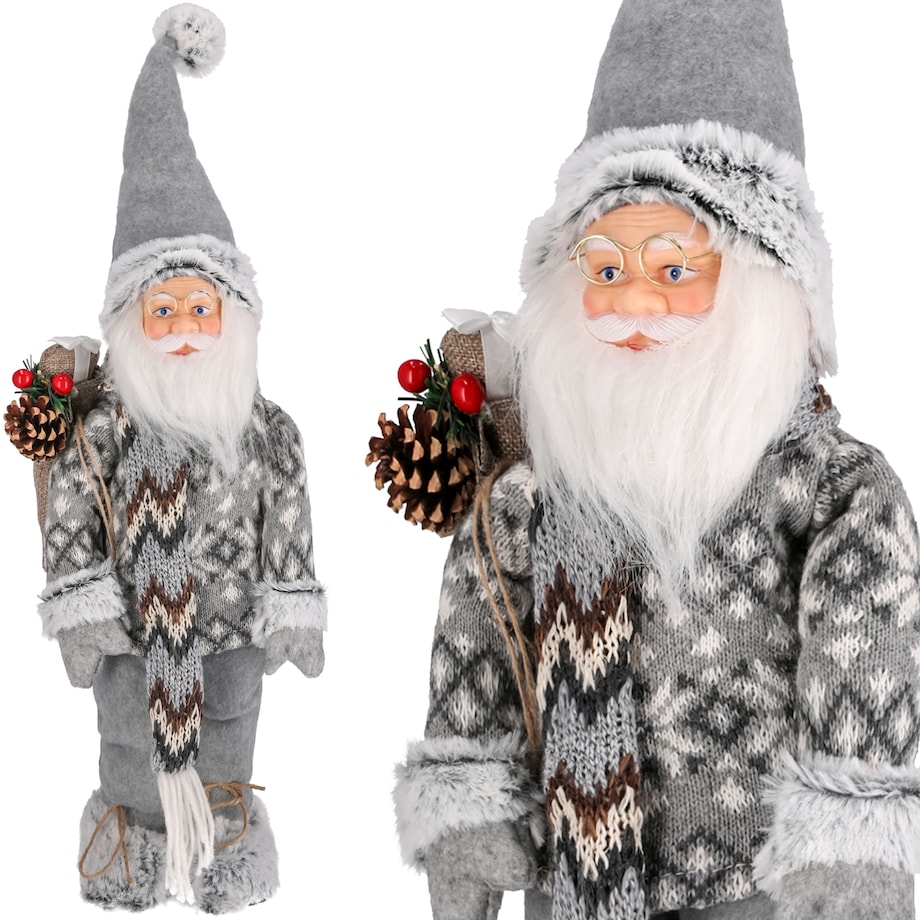 ŚWIĘTY MIKOŁAJ świąteczny figurka DUŻY skandynawsk