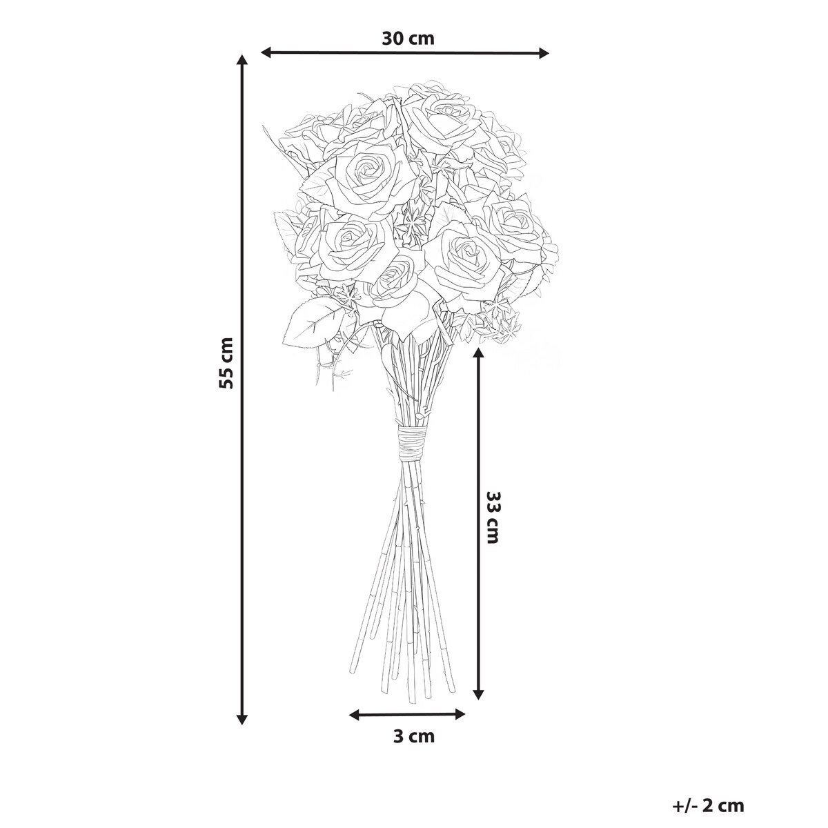 Bukiet sztucznych kwiatów LAPAS 55 cm Biały