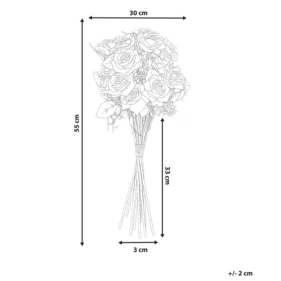 Bukiet sztucznych kwiatów LAPAS 55 cm Biały