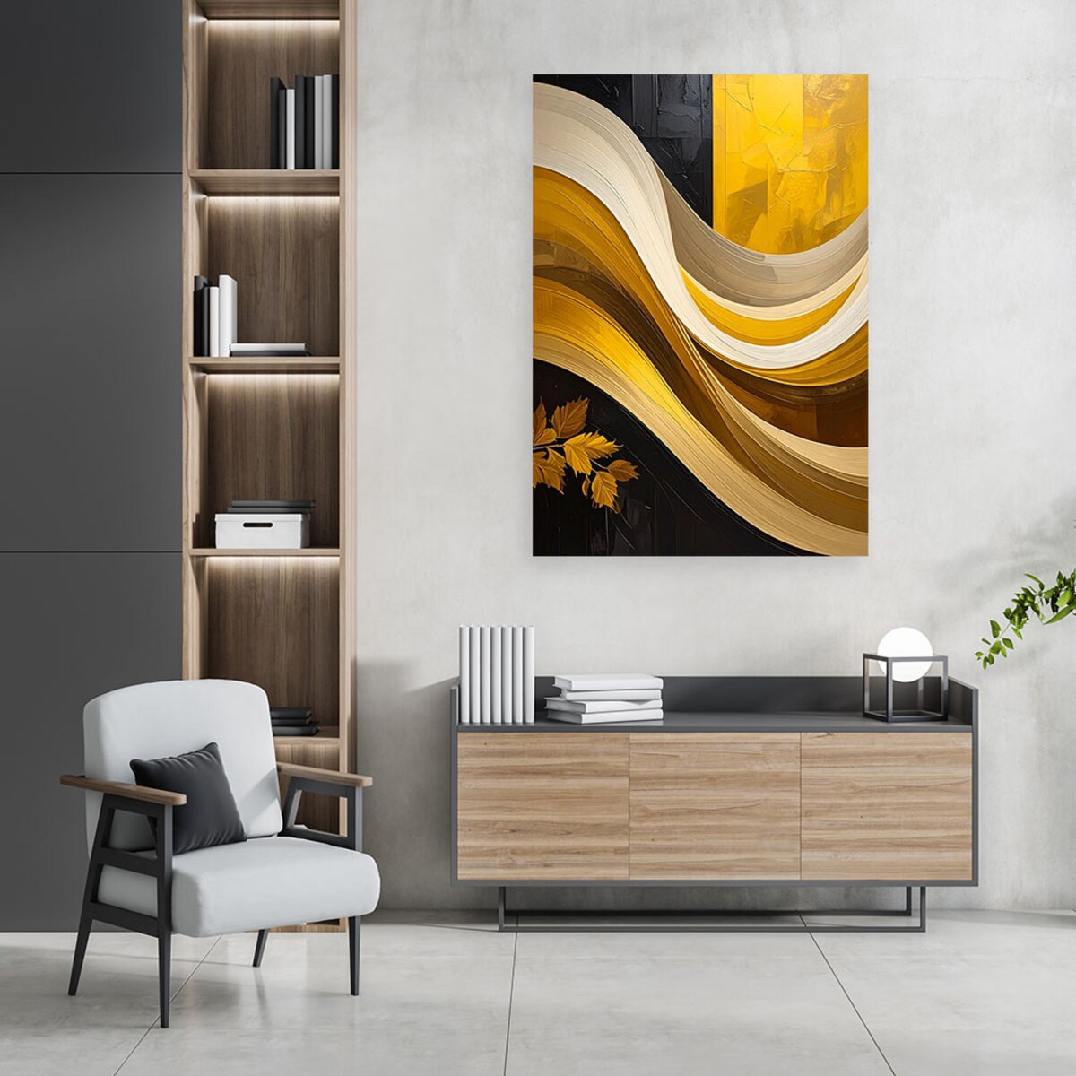Obraz do salonu sypialni biura loftu, Abstrakcja fale imitacja malarstwa