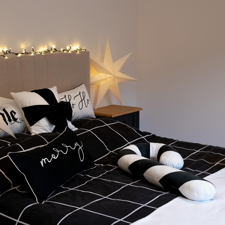Poduszka XMAS wzór XM19 | Czarna laska cukrowa XXL