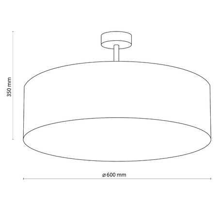 Okrągła ekologiczna lampa sufitowa Rondo 6248 TK Lighting szara beżowa