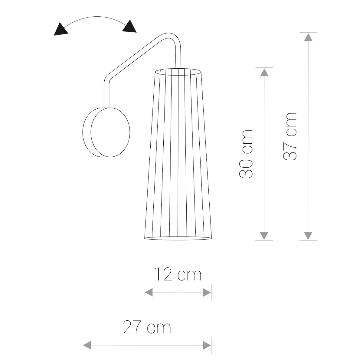 Lampa ścienna 9261 DOVER Naturalne drewno Nowodvorski