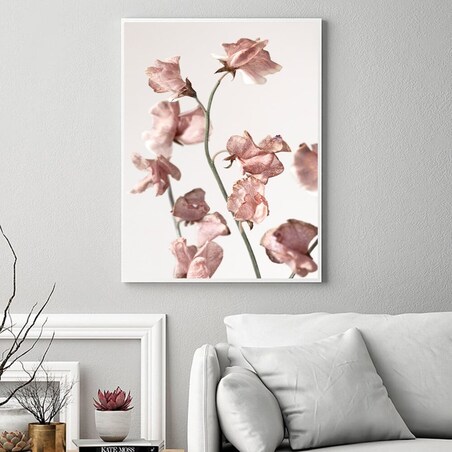 Poster Story, Plakat, Obraz - Różowe Kwiatki, wymiary 30 x 42 cm