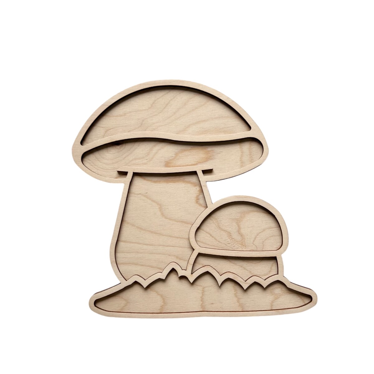 Wysypywanka sensoryczna GRZYBY drewniana jesienna montessori 18,5 cmx 17,5 cm