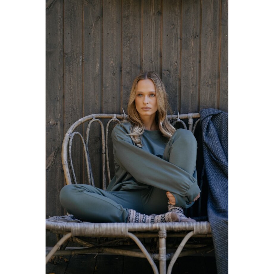 Spodnie typu jogger zielone khaki M