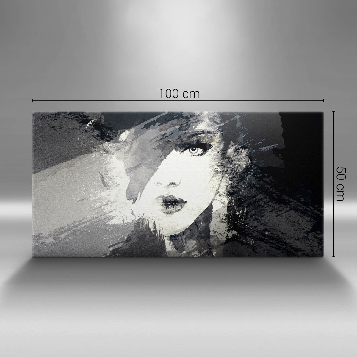 Obraz na płótnie Kobieta w stylu akwarelowym, 100x50 cm