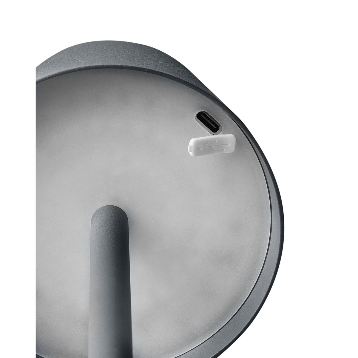 Bezprzewodowa lampa stołowa metalowa ciemnoszara BACEIRO