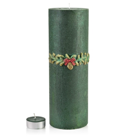 ŚWIECA LAMPION WALEC WIANEK ZIELONY 360