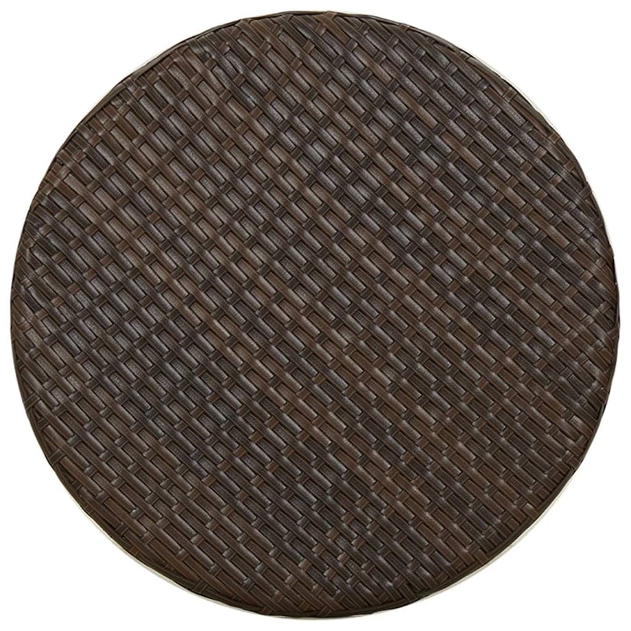 vidaXL Stolik herbaciany, brązowy, 45 cm, polirattan