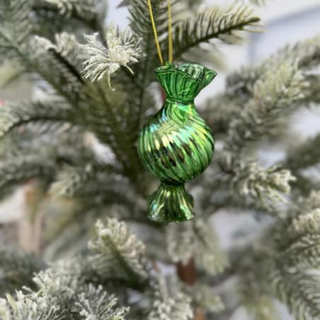 VILLA ITALIA Bombka szklana CUKIEREK green 8 cm