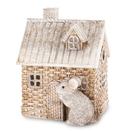 Figurka MYSZKA z domkiem LED 13x10x10 cm EGER-2