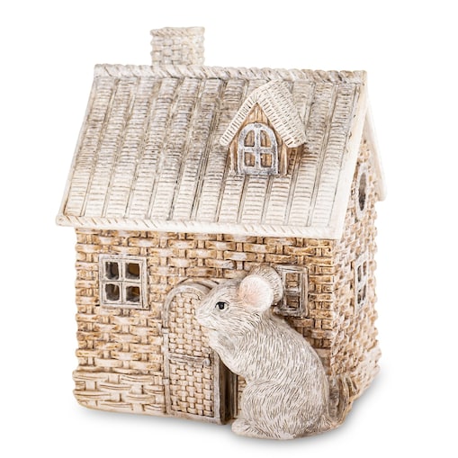 Figurka MYSZKA z domkiem LED 13x10x10 cm EGER-2