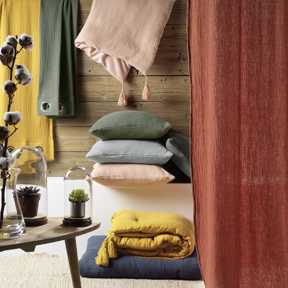 Komplet pościeli muślinowej MUSSOLA 240x220 cm beżowy