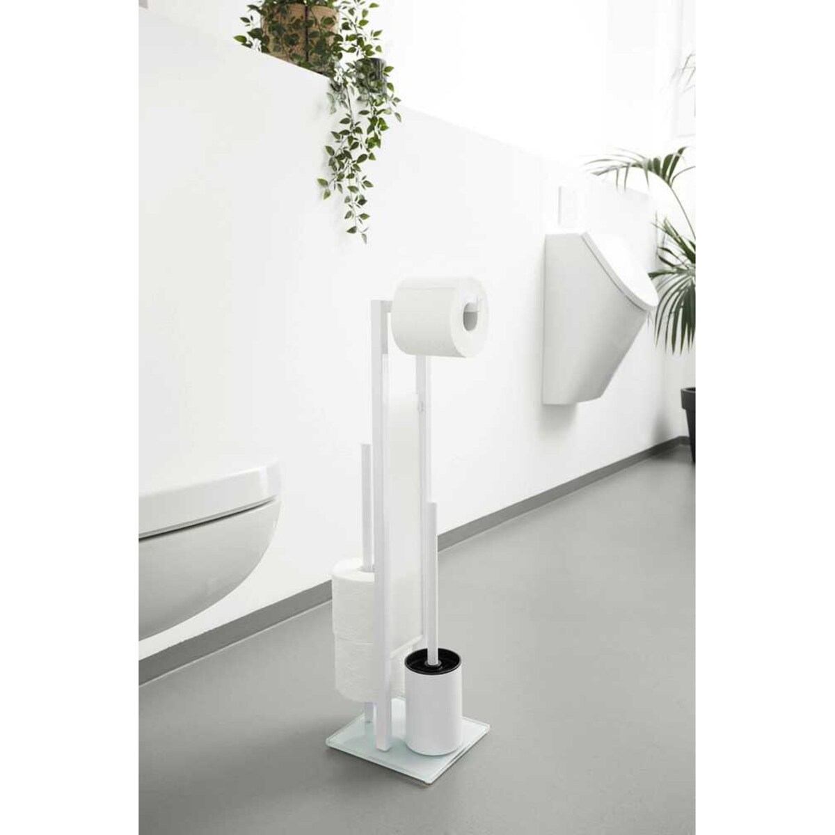 Stojak na papier toaletowy i szczotkę do WC, RIVALTA WHITE - 3 w 1 , WENKO, kolor biały