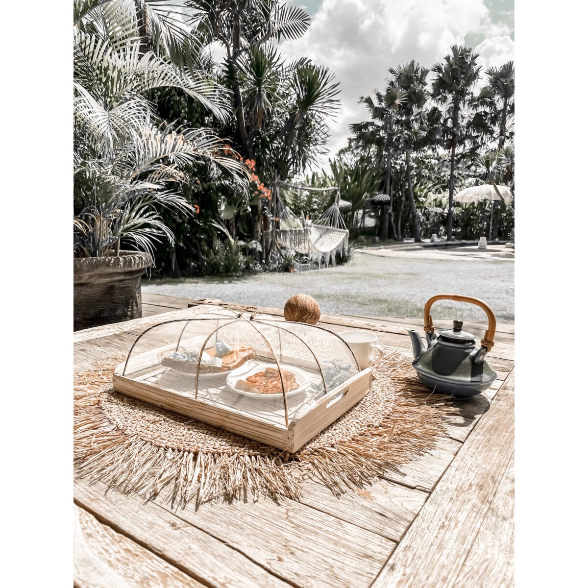 TACA Z POKROWCEM NA JEDZENIE S BIAŁA