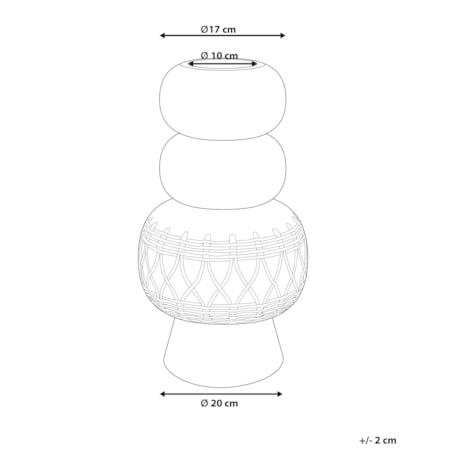 Wazon na kwiaty ALMIROS Tlenek magnezu 51 cm Jasnobrązowy