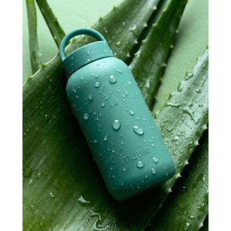 MUUKI DAILY BOTTLE szklana butelka na wodę 720 ml, Frosted Green