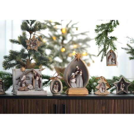 VILLA ITALIA Zawieszka gwiazda 9,5 cm HOLY FAMILY